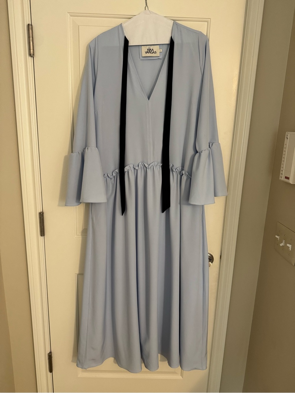 Kika Vargas Geral Gathered Satin Maxi Dress